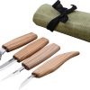 Beavercraft 4-Knife Carving Set with Tool Roll