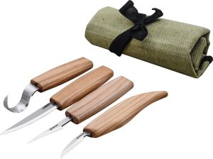 BVRS09.jpg Beavercraft 4-Knife Carving Set with Tool Roll