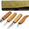 Beavercraft 4-Knife Carving Set with Tool Roll