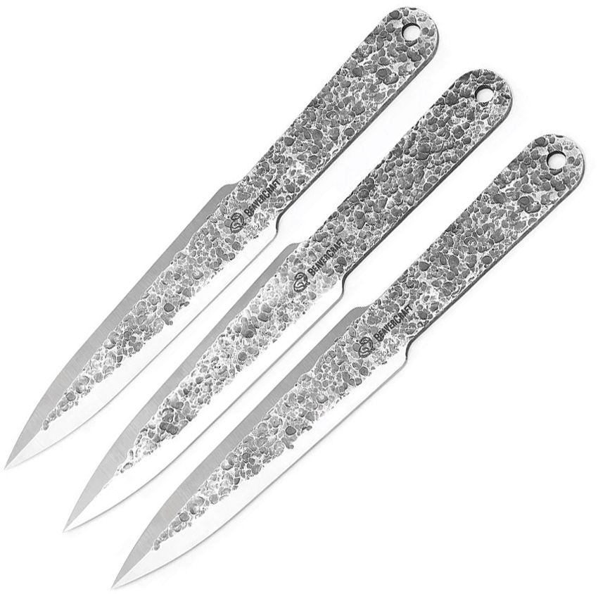 BEAVERCRAFT Throwing Knife Set 6in Blade Fixed Blade 3-Piece w/ Sheath