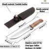 Beavercraft Tactical Fixed Blade Walnut Handle