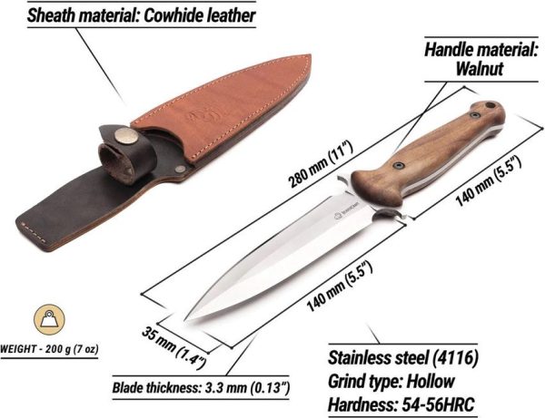 BVRTLK2_add_02.jpg Beavercraft Tactical Dagger Double Edge Walnut