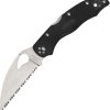 Byrd Harrier 2 Lockback Folding Knife 8Cr13MoV Serrated Black