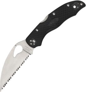 Byrd Harrier 2 Lockback Folding Knife 8Cr13MoV Serrated Black