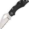 BY10SBKWC2.jpg Byrd Robin 2 Lockback Black Folding Knife 8Cr13MoV Serrated