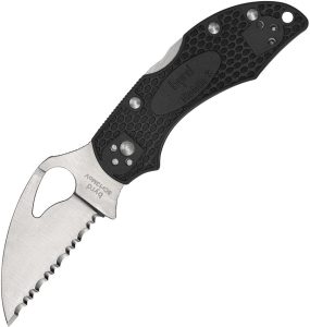 Byrd Robin 2 Lockback Black Folding Knife 8Cr13MoV Serrated
