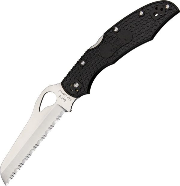 Byrd Cara Cara 2 Rescue Folding Knife 8Cr13MoV Serrated Black