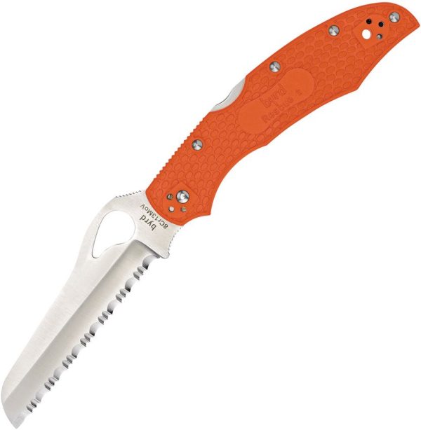 Byrd Cara Cara 2 Rescue Serrated Orange FRN Knife