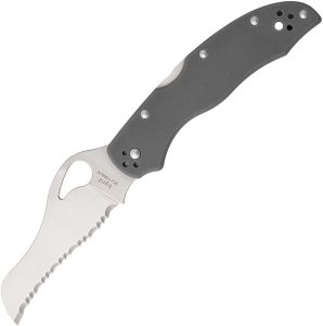 Byrd Gooney Lockback Gray Folding Knife 9Cr14MoV Serrated