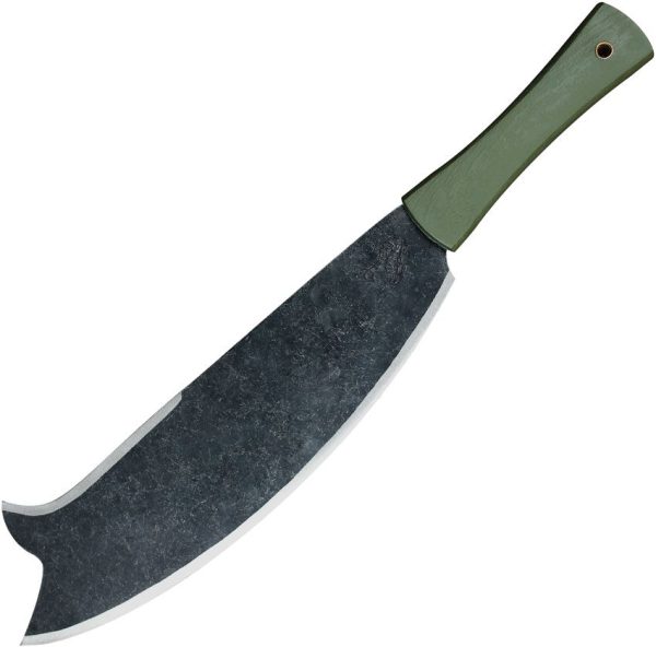 BYX Baryonyx Machete 16" 1075HC Steel Fixed Blade Green