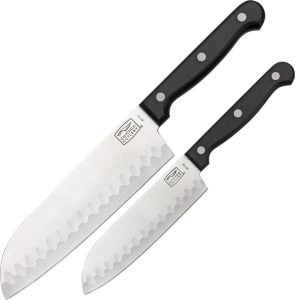 Chicago Cutlery Essentials Two Piece Santoku/Partoku Set