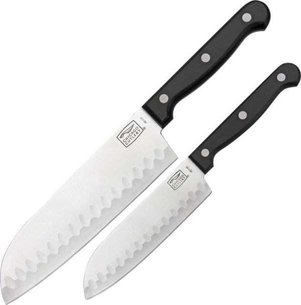 Chicago Cutlery Essentials Two Piece Santoku/Partoku Set