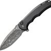 Civivi Praxis Button Lock Damascus - Black