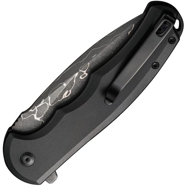 Civivi Praxis Button Lock Damascus - Black