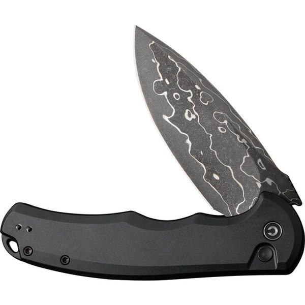 Civivi Praxis Button Lock Damascus - Black