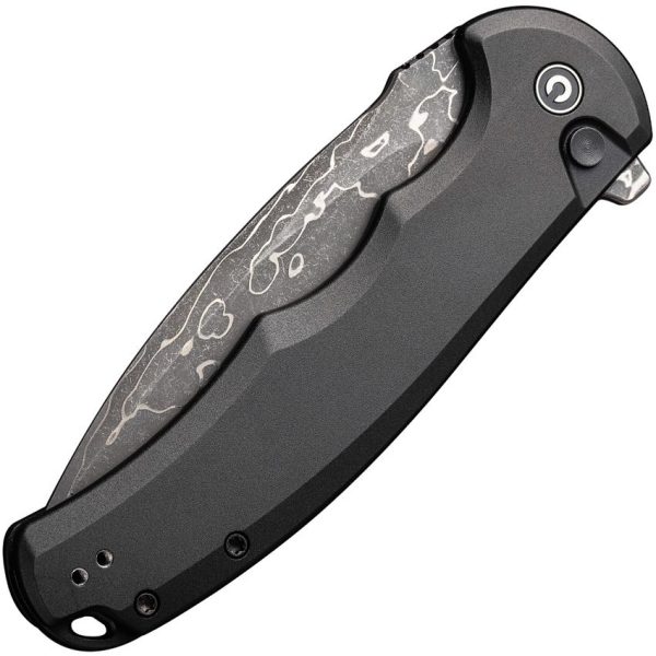 Civivi Praxis Button Lock Damascus - Black
