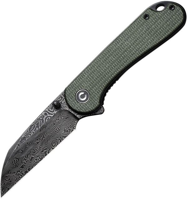 Civivi Elementum II Damascus Green Linerlock