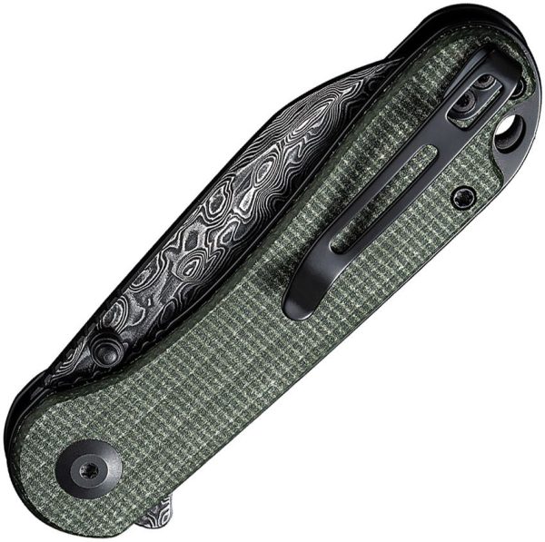 Civivi Elementum II Damascus Green Linerlock