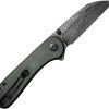 Civivi Elementum II Damascus Green Linerlock