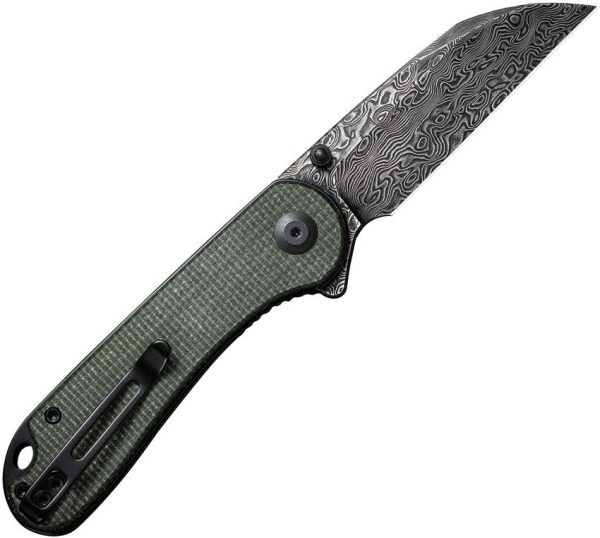 Civivi Elementum II Damascus Green Linerlock