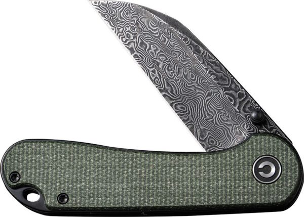 Civivi Elementum II Damascus Green Linerlock