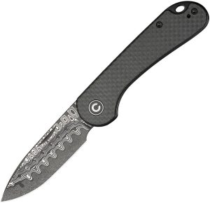Civivi Elementum Damascus Slip Joint - Carbon Fiber