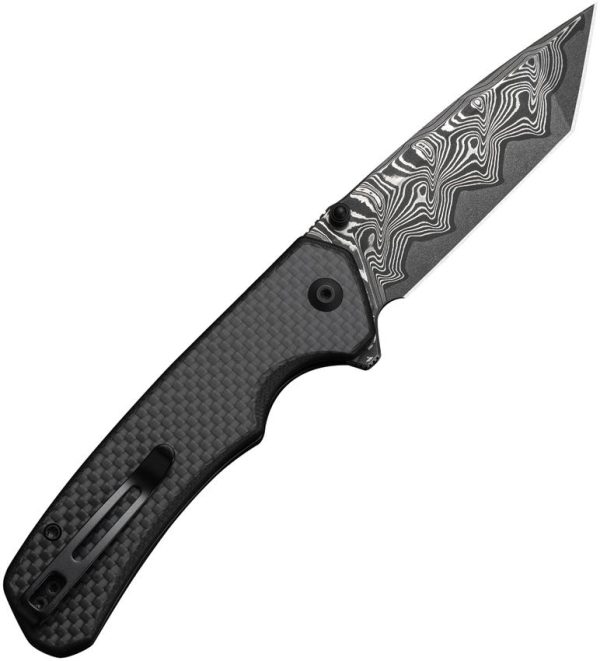 C19059CDS1_add_02.jpg Civivi Brazen Damascus Button Lock - Black G10 Carbon Fiber