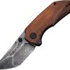 Civivi Thug 2 Damascus Linerlock - Brown Wood Handle
