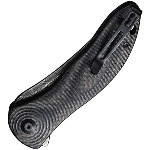 Civivi Synergy3 Damascus Linerlock - Carbon Fiber Trailing Point