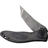 Civivi Synergy3 Damascus Linerlock - Carbon Fiber Tanto Blade