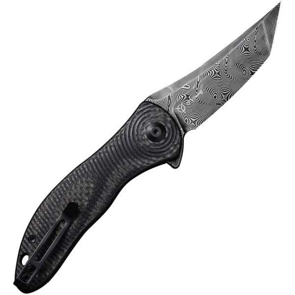 Civivi Synergy3 Damascus Linerlock - Carbon Fiber Tanto Blade
