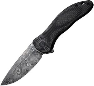 Civivi Synergy3 Damascus Linerlock - Carbon Fiber Handle