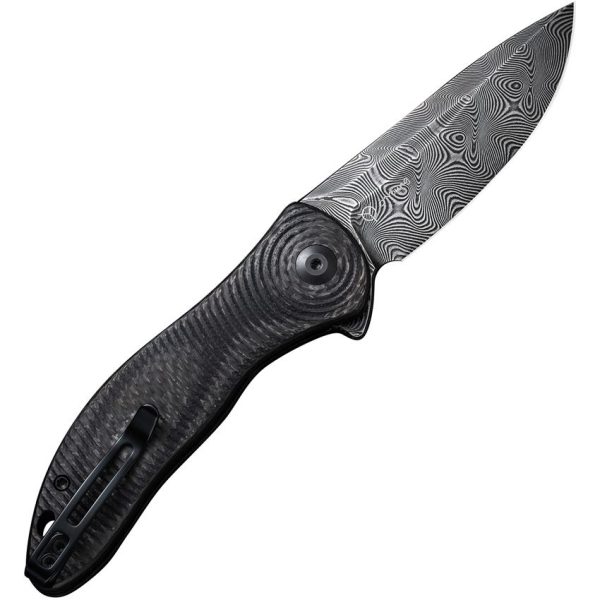 Civivi Synergy3 Damascus Linerlock - Carbon Fiber Handle