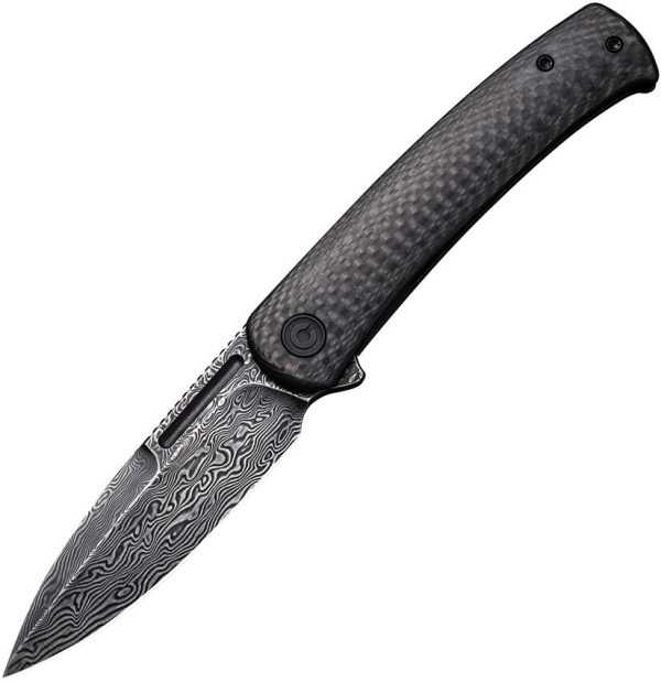 C21025BDS1.jpg Civivi Cetos Framelock Folding Knife 3.5" Damascus Carbon Fiber