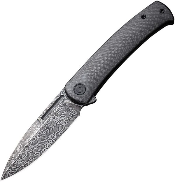 Civivi Caetus Damascus Linerlock - Carbon Fiber
