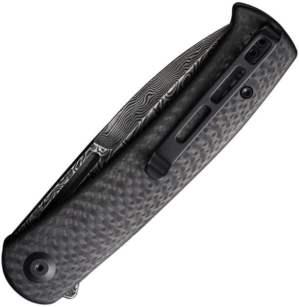 Civivi Caetus Damascus Linerlock - Carbon Fiber