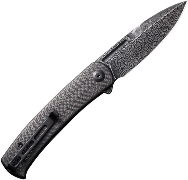 Civivi Caetus Damascus Linerlock - Carbon Fiber