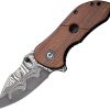 Civivi Gordo Damascus Linerlock - Wood Handle