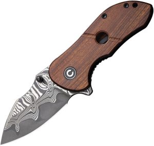C22018CDS1.jpg Civivi Gordo Damascus Linerlock - Wood Handle