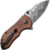 Civivi Gordo Damascus Linerlock - Wood Handle
