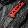 Civivi Pragma Button Lock Red - Damascus Wharncliffe