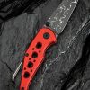 Civivi Pragma Button Lock Red - Damascus Wharncliffe