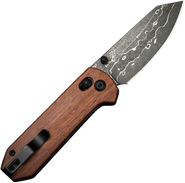 Civivi Yonder Damascus Crossbar Lock - Wood Handle