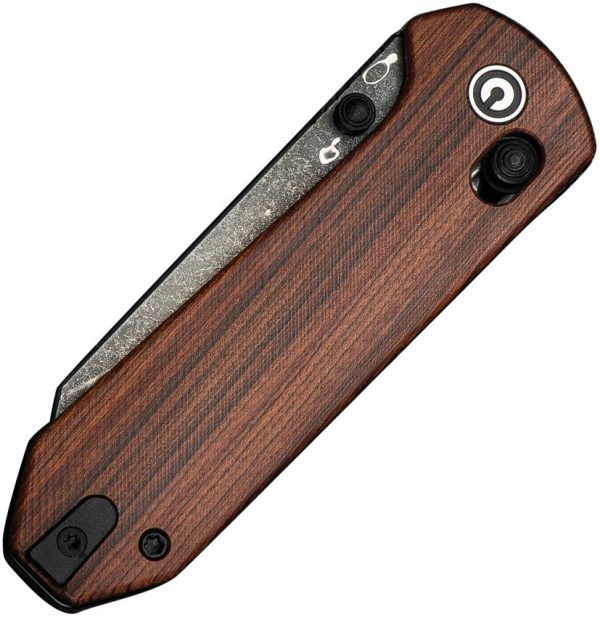 Civivi Yonder Damascus Crossbar Lock - Wood Handle