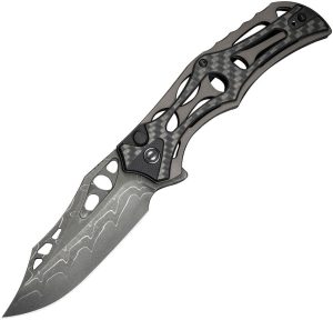 Civivi Biophase Damascus Button Lock - Carbon Fiber