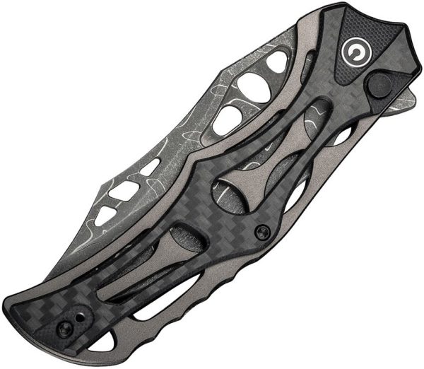 C23083CDS1_add_07.jpg Civivi Biophase Damascus Button Lock - Carbon Fiber