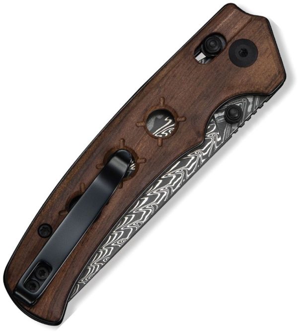 Civivi Noctis Damascus Crossbar Lock - Wood Handle