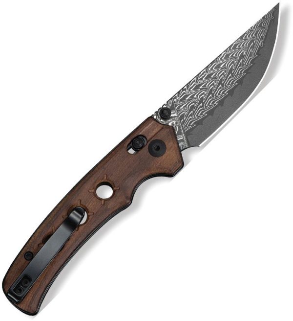 Civivi Noctis Damascus Crossbar Lock - Wood Handle