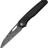 Civivi Guile Linerlock Folding Knife Damascus 3.25" Black