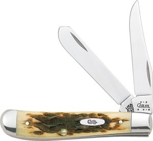 CA013.jpg Case Cutlery Mini Trapper Amber Bone - Stainless Blades